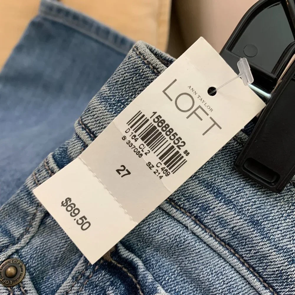 Ann Taylor LOFT Faded Modern Skinny Ankle Zipper Jeans Sz 27/4 - Picture 5 of 6